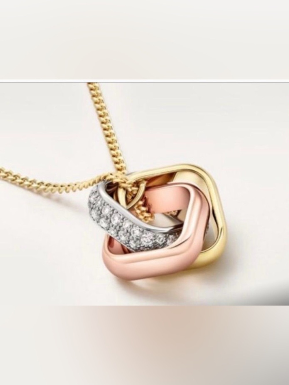 Trinity 3 colors Pendant Necklace